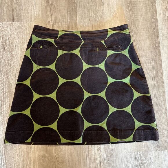 Boden 14R Green Brown Polka Dot Knee Length Pencil Skirt - Picture 1 of 4